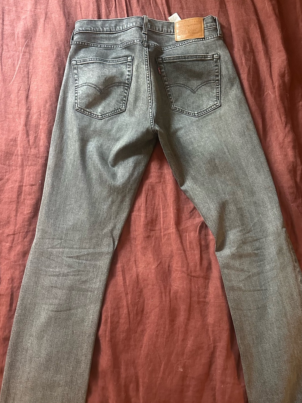 Men's Gray Levi 514 Premium Slim Fit Jeans 32x34